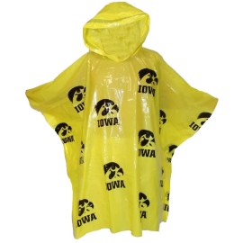 Storm Duds NCAA Iowa Hawkeyes Rain Poncho, One Size, Yellow