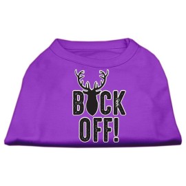 Mirage Pet Products Buck Off Screen Print Dog Shirt Size 10 Purple