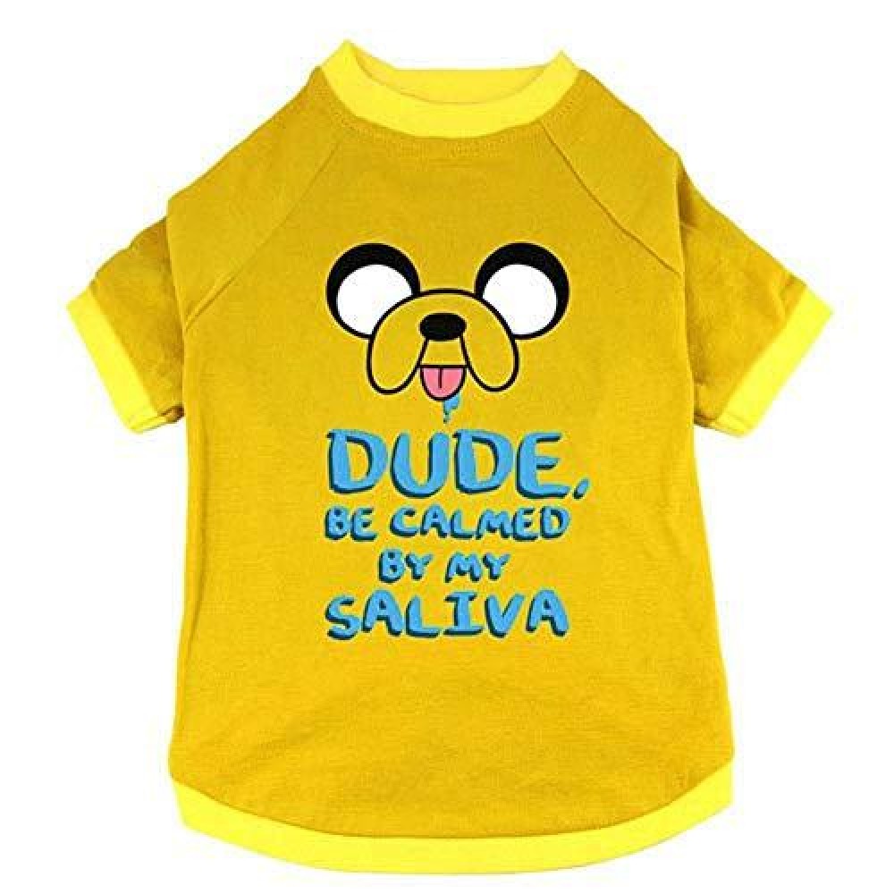 Adventure Time Jake Saliva Pet T-Shirt: X-Large Yellow