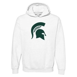 UGP Campus Apparel AH02 - Michigan State Spartans Primary Logo Hoodie - Large - White