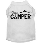 Mirage Pet Product Happy camper Screen Print Dog Shirt White XS (8)