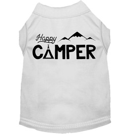 Mirage Pet Product Happy camper Screen Print Dog Shirt White XS (8)