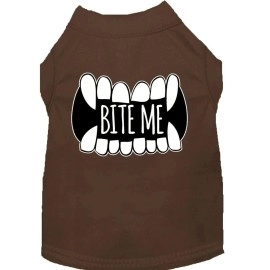 Bite Me Screen Print Dog Shirt Brown XXXL 20