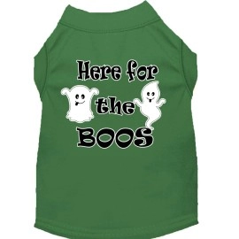 Here for The Boos Screen Print Dog Shirt green Xs 8