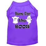 Here for The Boos Screen Print Dog Shirt Purple Xs 8