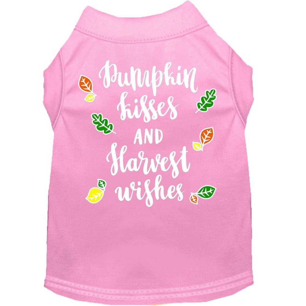 Pumpkin Kisses Screen Print Dog Shirt Light Pink XXXL 20