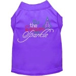 Tis The Season to Sparkle Rhinestone Dog Shirt Purple Xs 8