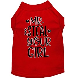 Mirage Pet Products Mr. Steal your Girl Screen Print Dog Shirt Red XS (8)