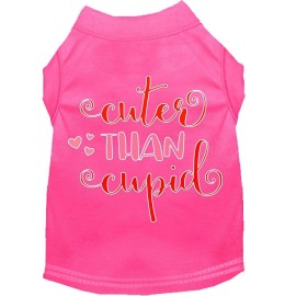 Mirage Pet Products Cuter Than Cupid Screen Print Dog Shirt Bright Pink XXL (18)