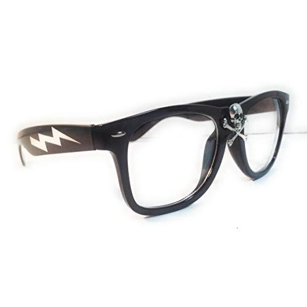 Wild Thing Rick Vaughn Skull Glasses (Clear Lens)