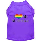 Mirage Pet Products I Heart My Mommies Screen Print Dog Shirt Purple XXL