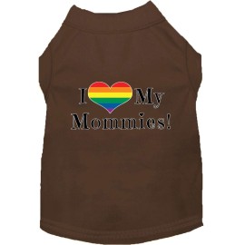 Mirage Pet Products I Heart My Mommies Screen Print Dog Shirt Brown XXL