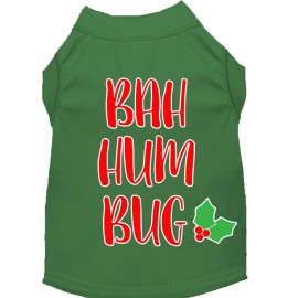 Mirage Bah Humbug christmas Dog T-Shirt - green (X-Large)