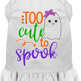 Mirage Too cute to Spook Halloween Dog Dress - White (XXX-Large)