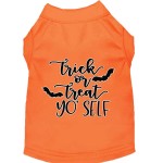 Mirage Pet Products Trick or Treat Yo Self Screen Print Dog Shirt Orange XXXL