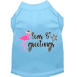 Mirage Pet Products Seas and greetings Screen Print Dog Shirt Baby Blue XS