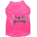 Mirage Pet Products Seas and greetings Screen Print Dog Shirt Bright Pink