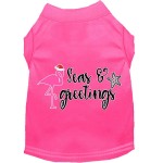 Mirage Pet Products Seas and greetings Screen Print Dog Shirt Bright Pink XXL