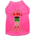 Mirage Pet Products The Elf Did It Screen Print Dog Shirt Bright Pink XL