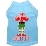Mirage Pet Products The Elf Did It Screen Print Dog Shirt Baby Blue XL