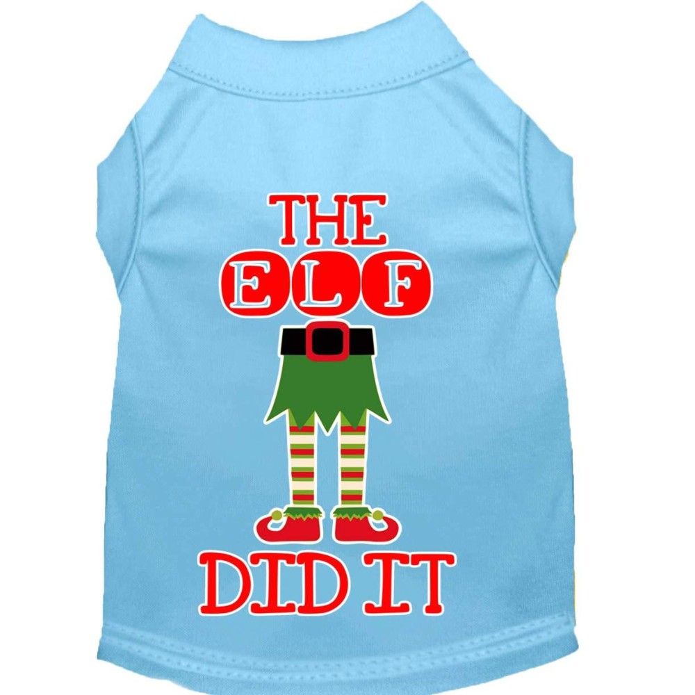 Mirage Pet Products The Elf Did It Screen Print Dog Shirt Baby Blue Med