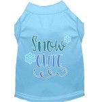 Mirage Pet Products Snow cute Screen Print Dog Shirt Baby Blue XXL