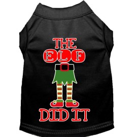 Mirage Pet Products The Elf Did It Screen Print Dog Shirt Black XXXL