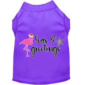 Mirage Pet Products Seas and greetings Screen Print Dog Shirt Purple XXL