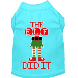 Mirage Pet Products The Elf Did It Screen Print Dog Shirt Aqua XXXL