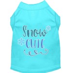 Mirage Pet Products Snow cute Screen Print Dog Shirt Aqua XXXL