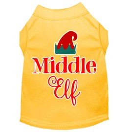 Mirage Pet Products Middle Elf Screen Print Dog Shirt Yellow Med