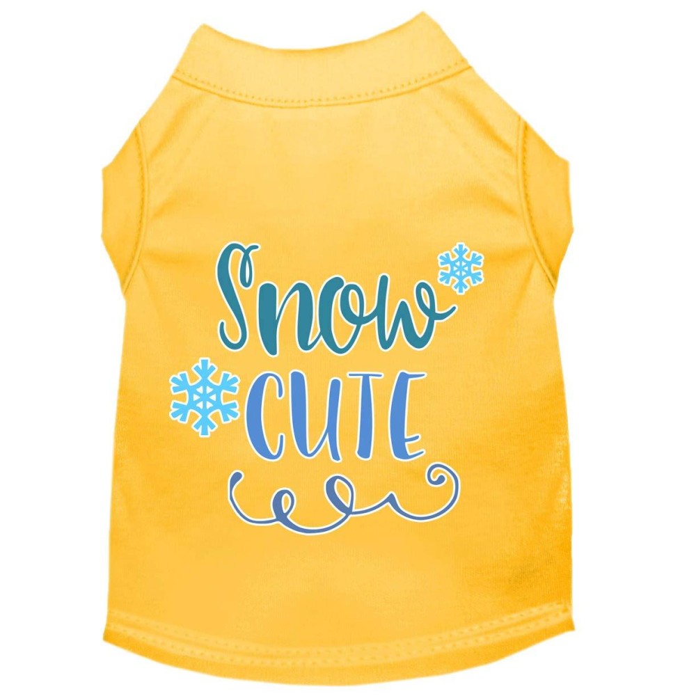 Mirage Pet Products Snow cute Screen Print Dog Shirt Yellow Med