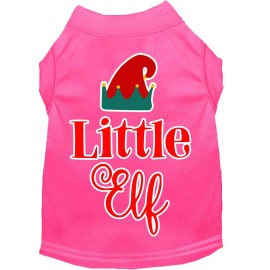 Mirage Pet Products Little Elf Screen Print Dog Shirt Bright Pink XXL