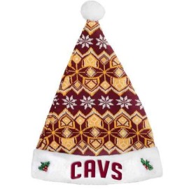 Forever Collectibles NBA Cleveland Cavaliers Santa HatKnit, Team Colors, One Size