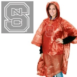 NCAA North Carolina State Wolfpack Rain Poncho, Team Colors, One Size