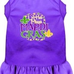 Mirage Pet Product Miss Mardi gras Screen Print Mardi gras Dog Dress Purple XXXL