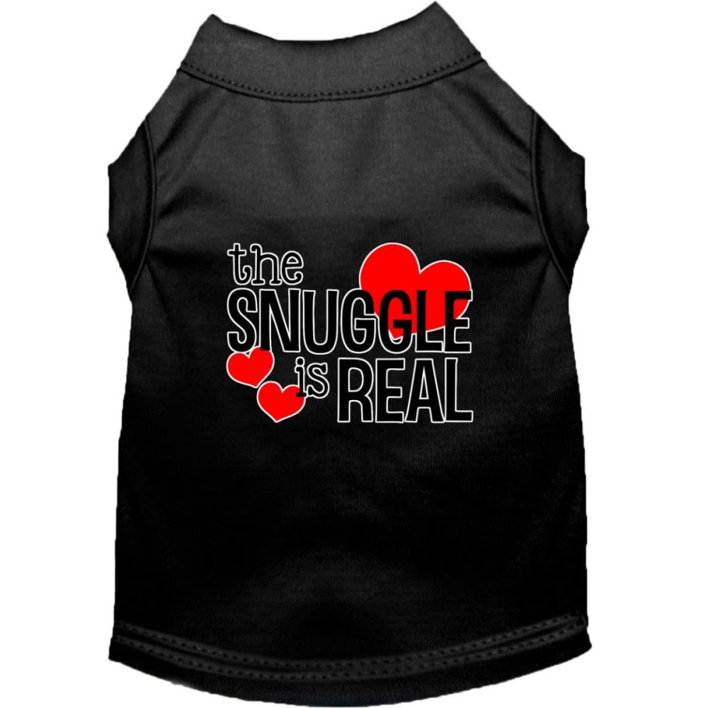 Mirage Pet Product The Snuggle is Real Screen Print Dog Shirt Black XL