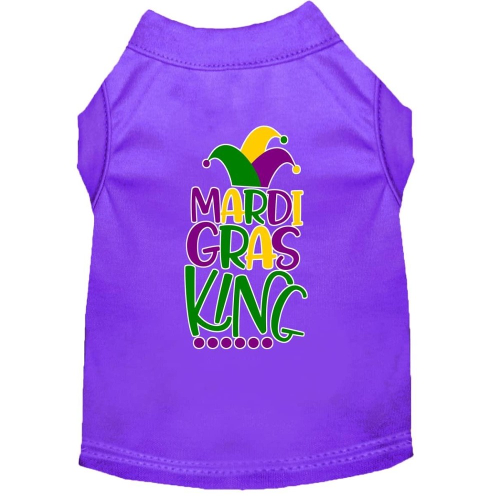 Mirage Pet Product Mardi gras King Screen Print Mardi gras Dog Shirt Purple Sm