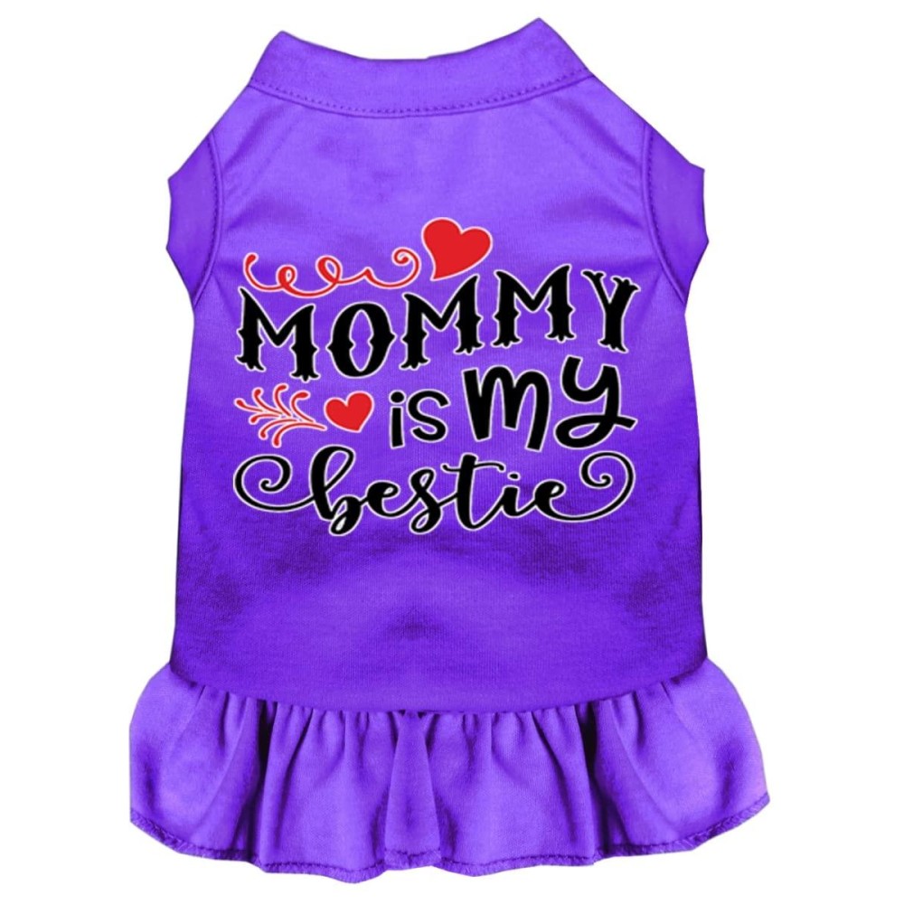 Mirage Pet Product Mommy is My Bestie Screen Print Dog Dress Purple XXL (18)