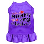 Mirage Pet Product Mommy is My Bestie Screen Print Dog Dress Purple XXL (18)