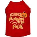 Mirage Pet Product cutest Pumpkin in The Patch Screen Print Dog Shirt Red XS