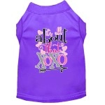Mirage Pet Product All About That XOXO Screen Print Dog Shirt Purple Med