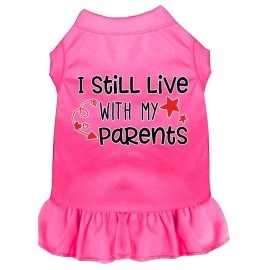 Mirage Pet Product Still Live with My Parents Screen Print Dog Dress Bright Pink XXXL (20)