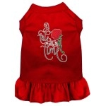 Mirage Pet Product Timeless Tale Screen Print Dog Dress Red XS