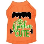 Mirage Pet Product So Franken cute Screen Print Dog Shirt Orange XL