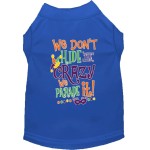 Mirage Pet Product We Dont Hide The crazy Screen Print Mardi gras Dog Shirt Blue XXXL