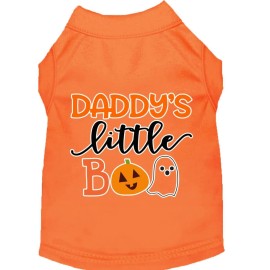 Mirage Pet Product Daddys Little Boo Screen Print Dog Shirt Orange Sm