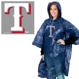 WinCraft MLB Texas Rangers Rain Poncho, Team Colors, One Size