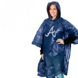 WinCraft MLB Atlanta Braves Rain Poncho, Team Colors, One Size