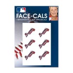 WinCraft MLB Atlanta Braves Face Tattoos, Team Colors, One Size